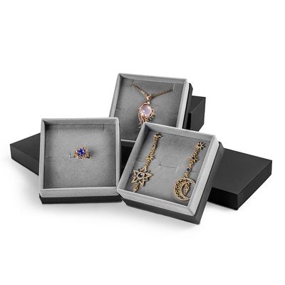 Benutzerdefinierte Karton Schmuck Geschenkboxen Ohrring Halskette Ring Verpackung