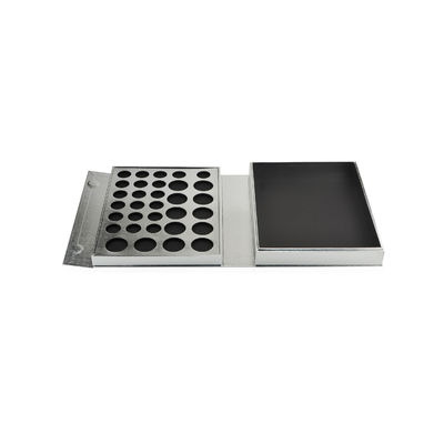 Kundengebundene silberne magnetische kosmetische Geschenkboxen, Lidschatten-Papierkasten für Lippenstift erröten