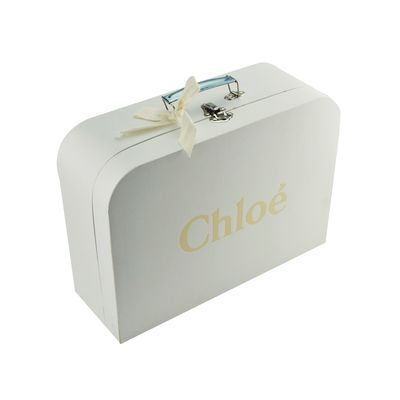 Metallverschluss-Schließungs-Pappkoffer mit Debossed Logo Ribbon