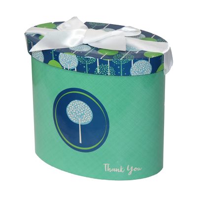 Pappzusammenpassender Ellipsen-Geschenk-Verpackungs-Kasten für Danksagungs-Tag