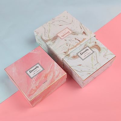 Kundenspezifisches Logo-Marmordruck-Geburtstags-Geschenkbox mit handgemachten starren Kästen der Papiertüte