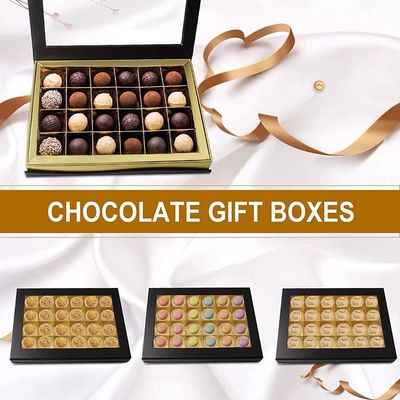 24 Hohlraum-kundenspezifische Schokoladen-süße Geschenkboxen, die mit Fenster verpacken