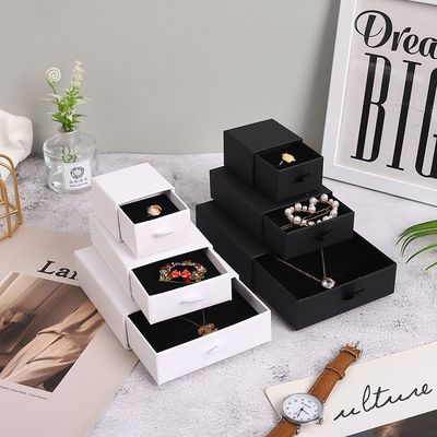 Personalisierte Schublade Stil kleine Schmuck Geschenkbox für Halskette Ring Haarspangen
