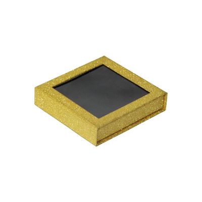 10*10*3.5cm transparentes Fenster-steife Papiergeschenkbox mit HAUSTIER Tray Shiny Gold