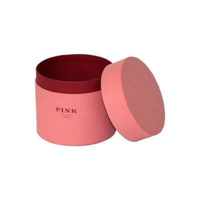 Wiederverwendbarer 10cm Durchmesser-Rosa-Zylinder-Papier-Kasten für das Hemd-Verpacken