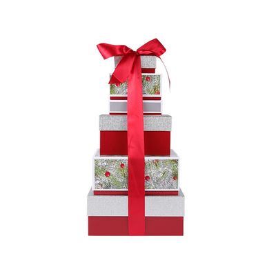 Eingestellt von 6 sortierten Größen-Weihnachtsnistengeschenkboxen mit ISO9001
