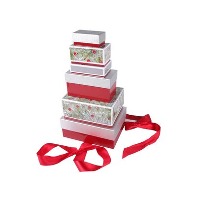 Eingestellt von 6 sortierten Größen-Weihnachtsnistengeschenkboxen mit ISO9001