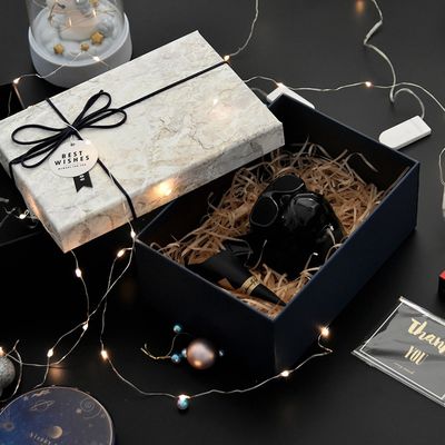 Marmorn 6 Stücke ISO9001 Korn-steife Papiergeschenkbox für Handy