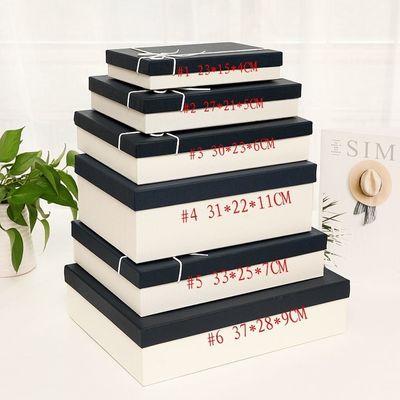 Spezielle Beschaffenheits-Papiermultifunktionsdeckel und niedrige Geschenkbox mit Seil-Band