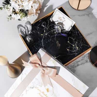 21*21*9cm Marmorbeschaffenheits-steife Papiergeschenkbox, heben Deckel-Kasten für Hochzeits-Bevorzugung weg