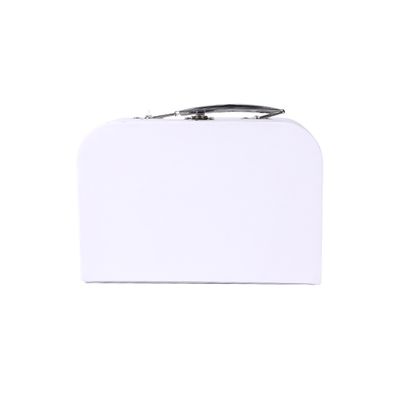 Kundengerechte feste weiße steife Papiergeschenkbox mit Metallgriff und -verschluß