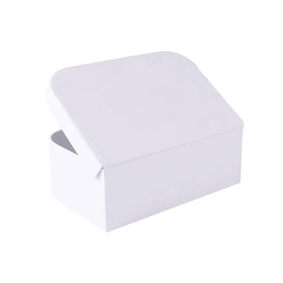 Kundengerechte feste weiße steife Papiergeschenkbox mit Metallgriff und -verschluß