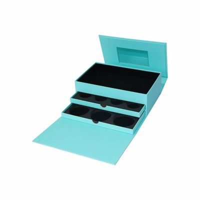 3 Schicht-Rouge-Lidschatten-kosmetische Geschenkboxen mit Schminkspiegel