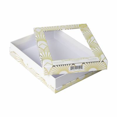 HAUSTIER Behälter aufbereitetes 100% bilden Geschenkboxen mit klarem Fenster