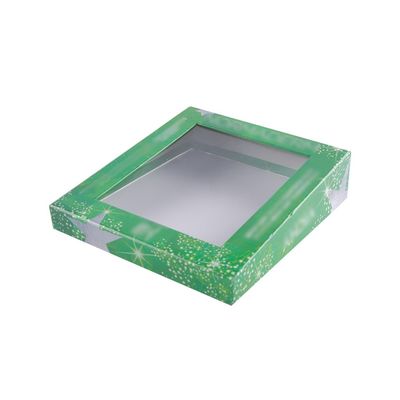 Kosmetische Geschenkbox-klares Fenster des Grün-ISO9001 mit der Hypothenuse-Lippe