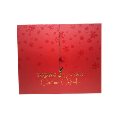 Kosmetische Geschenkboxen mit 24 roter magnetischer Schließung Advent Calendar der Fächer