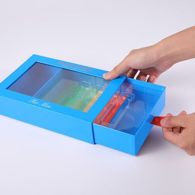 CMYK-Farbhandgemachte Duft-Geschenkbox mit 4 Hohlräume klarem HAUSTIER Fenster