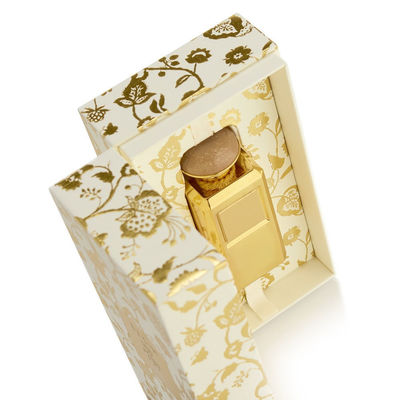 Blumenmuster-prägte Vielzweckparfüm-Satz-Kasten, eingehängtes Papierkasten-Luxusgold