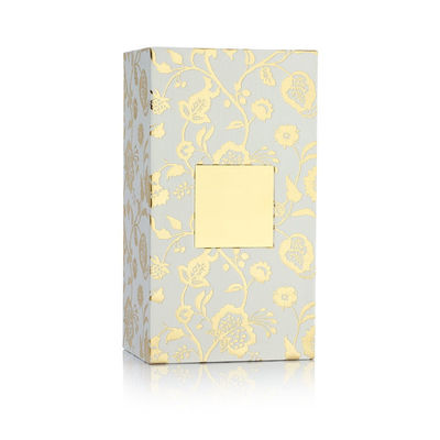 Blumenmuster-prägte Vielzweckparfüm-Satz-Kasten, eingehängtes Papierkasten-Luxusgold