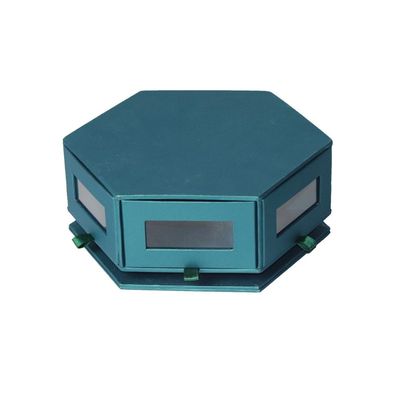 20*17.5*7.7cm Hexagon-Pralinenschachtel, drehende Geschenkbox-Fach-Art für Süßigkeiten