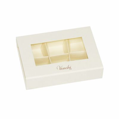 6 Hohlraum-beige magnetisches Schokoladen-Geschenk-Verpackenkasten-Nahrungsmittelgrad