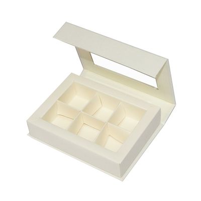 6 Hohlraum-beige magnetisches Schokoladen-Geschenk-Verpackenkasten-Nahrungsmittelgrad