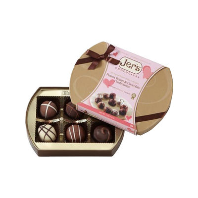 Soem-Willkommens-kleine leere Pralinenschachtel-elliptische Form für Jahrestag