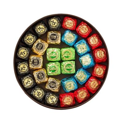 Höhen-Schokoladen-Geschenk-Verpackenkästen Browns 5cm mit Bogen-Knoten