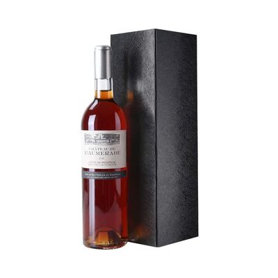Faltbare prägeartige verpackende Wein-Geschenkbox, Alkohol-Flaschen-Geschenkbox-Pappglattes Schwarzes