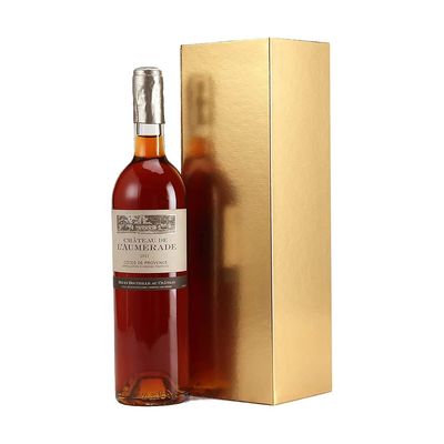 Faltbares starkes Pappwein-Geschenk-Verpackenkasten-glänzendes Gold mit der Prägung