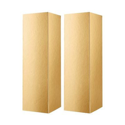 Faltbares starkes Pappwein-Geschenk-Verpackenkasten-glänzendes Gold mit der Prägung