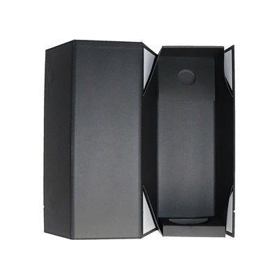 Faltbares Matt Black Wine Gift Packaging packt zusammenklappbare Art ein