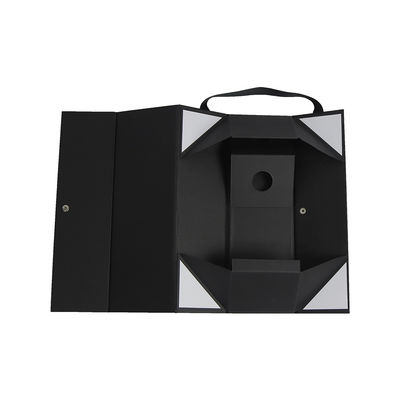 Kundengerechte Schnellschließungs-faltende Geschenkboxen mit Griff Matt Black