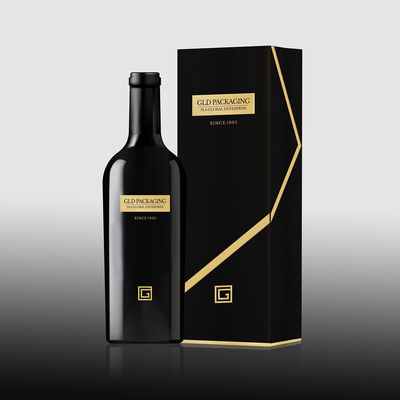 Schwarze Pappe aufbereitetes Geschenkboxen Soem-Willkommen für Alkohol