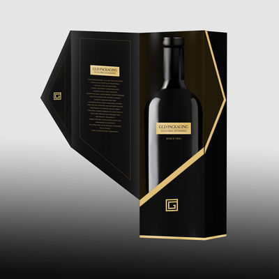 Schwarze Pappe aufbereitetes Geschenkboxen Soem-Willkommen für Alkohol