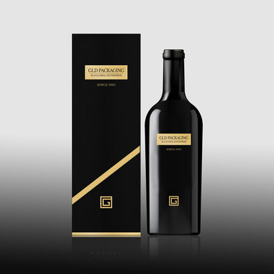 Schwarze Pappe aufbereitetes Geschenkboxen Soem-Willkommen für Alkohol