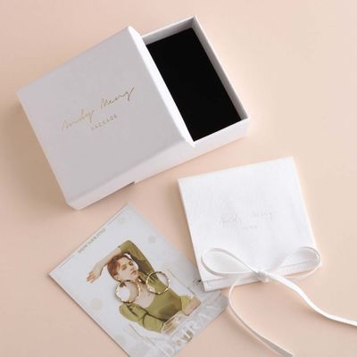 Vielseitige weiße kundenspezifische Schmuck-Geschenkboxen, Deckel und niedriger Kasten 9x9x3.5cm