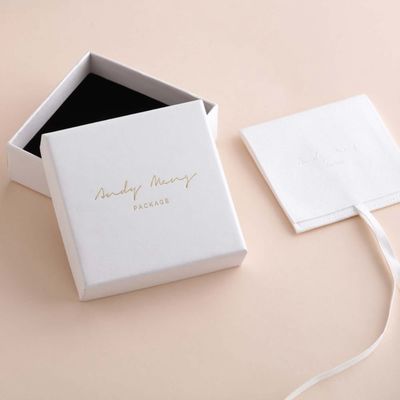 Vielseitige weiße kundenspezifische Schmuck-Geschenkboxen, Deckel und niedriger Kasten 9x9x3.5cm