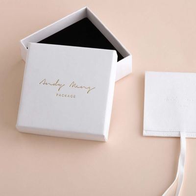 Vielseitige weiße kundenspezifische Schmuck-Geschenkboxen, Deckel und niedriger Kasten 9x9x3.5cm