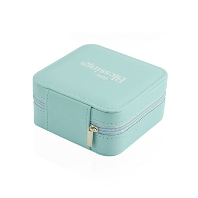 Zipnaher mehrfacher Fach Faux-ledernes Schmuck-Reise-Fall Soem mit Spiegel