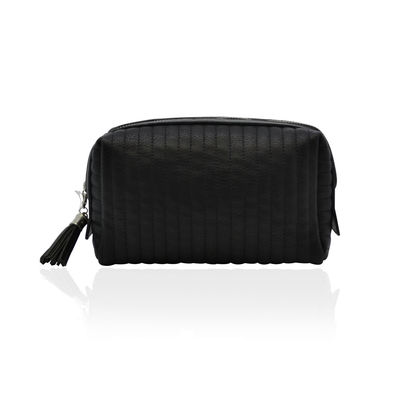 ISO9001 bestätigte Faux-lederne kosmetische Kosmetiktasche mit Quasten-Abziehvorrichtung