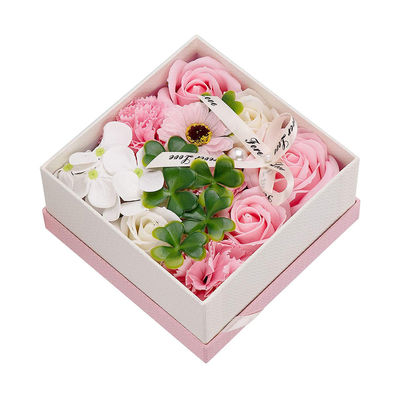 Künstliche Rose Soap Flower Bouquet Boxes 14.5cm*14.5cm*7.5cm für Lehrer