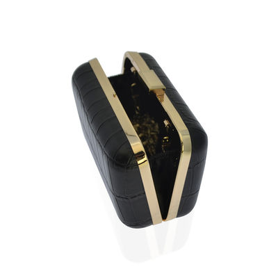 Bequeme Noten-elegantes schwarzes Glättungs-Taschen-Krokodil-Muster PU-Leder