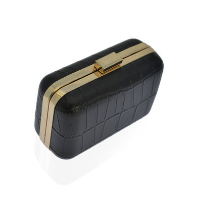 Bequeme Noten-elegantes schwarzes Glättungs-Taschen-Krokodil-Muster PU-Leder