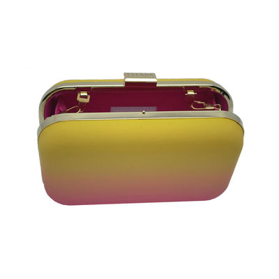 Kundengerechter Metallplatten-Logo Evening Clutch Bag mit entfernbarem Gold Tone Chain