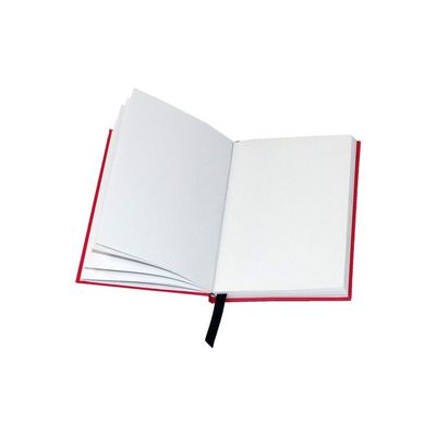 Kundengebundenes Logo 72 der Blatt-weißes Leerseiten-gebundenen Ausgabe Notizbuch