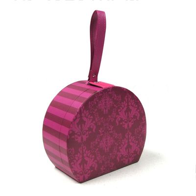 Schnellknopf-Schließungs-Runden-Koffer-Geschenkbox-Spezialpapier-Material