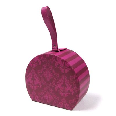 Schnellknopf-Schließungs-Runden-Koffer-Geschenkbox-Spezialpapier-Material